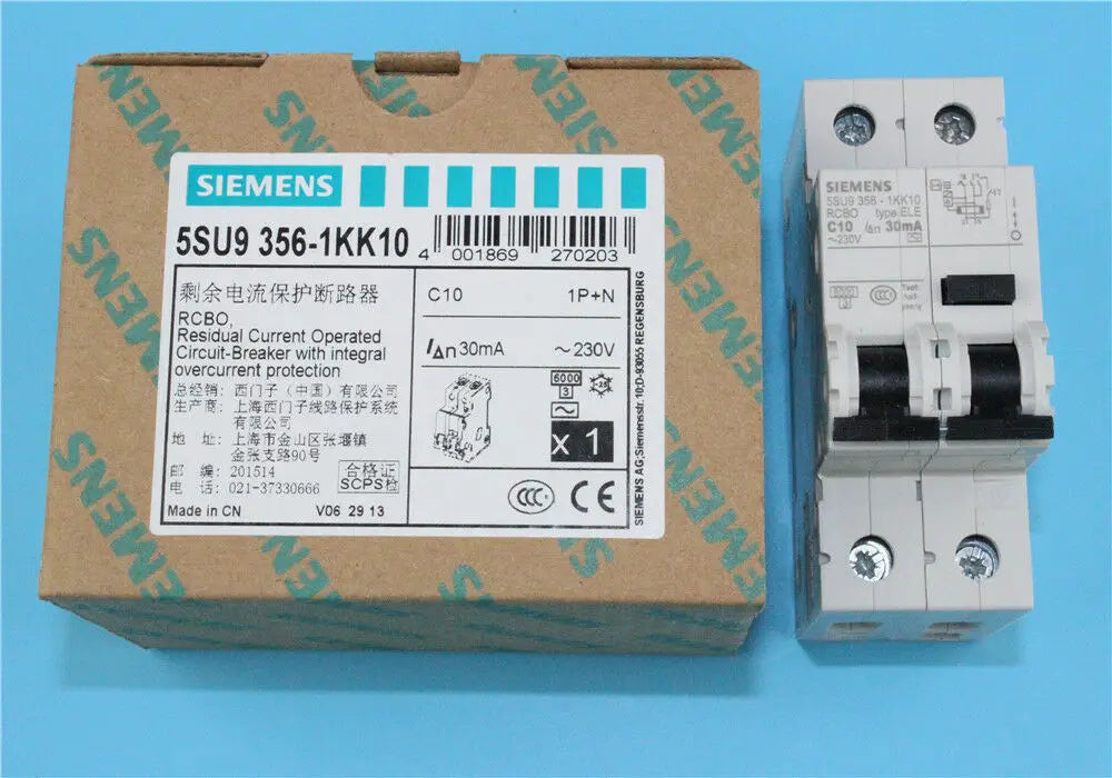 1pc      Siemens  5SU9356-1KK10  1P+N  10A  circuit  breaker  free shipping
