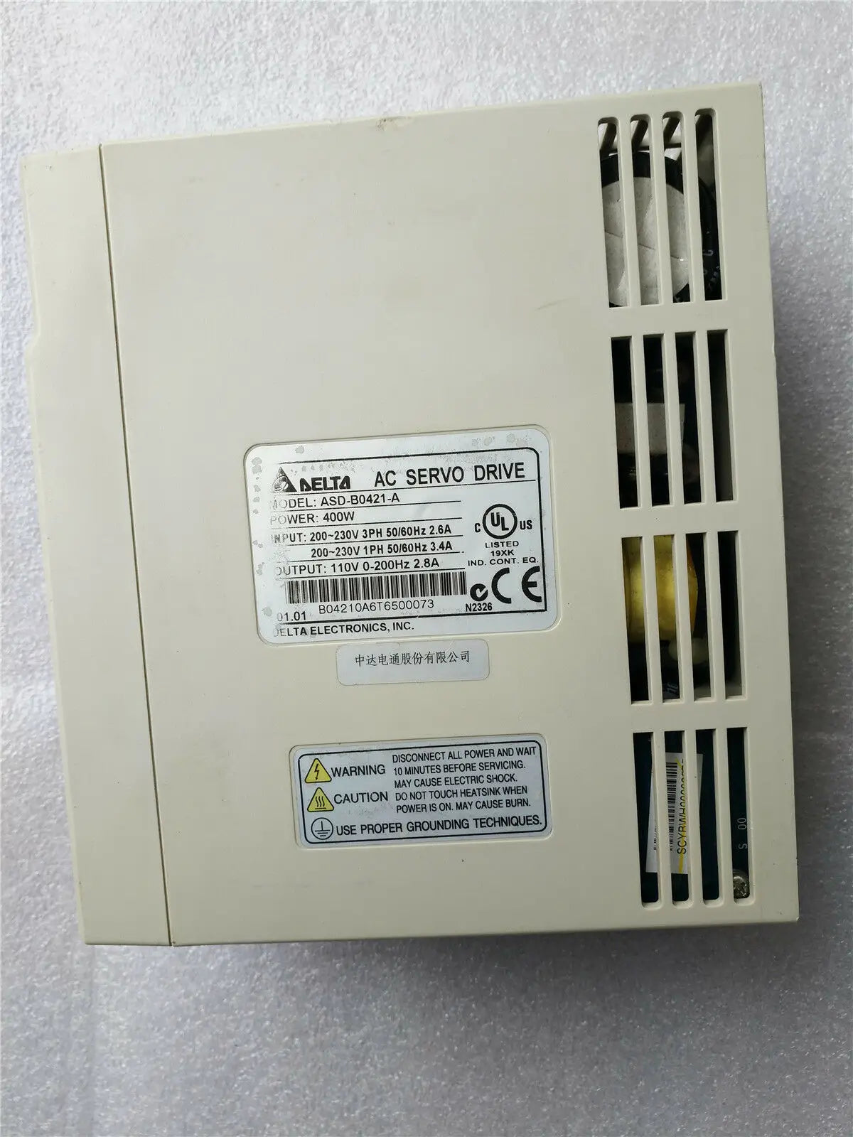 ASD-B0421-A ASDB0421A Delta Servo Drives Used