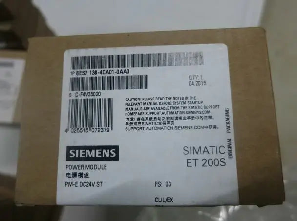 6ES7138-4CA01-0AA0 6ES7 138-4CA01-0AA0 New Siemens Power Module free ship