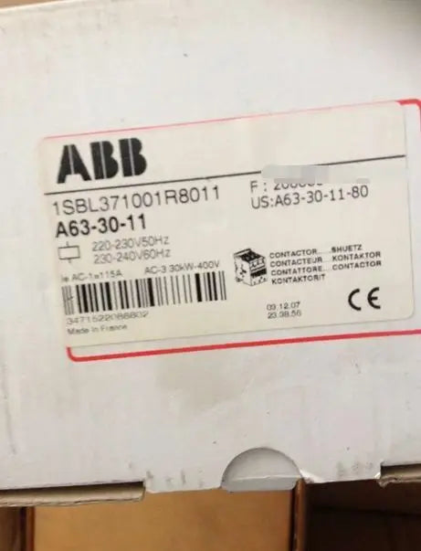 A63-30-11 A63 30 11 220VAC New in Box ABB Contactor free shipping