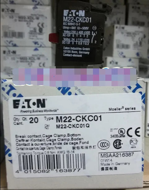 1PC NEW EATON MOELLER M22-CKC01 free shipping