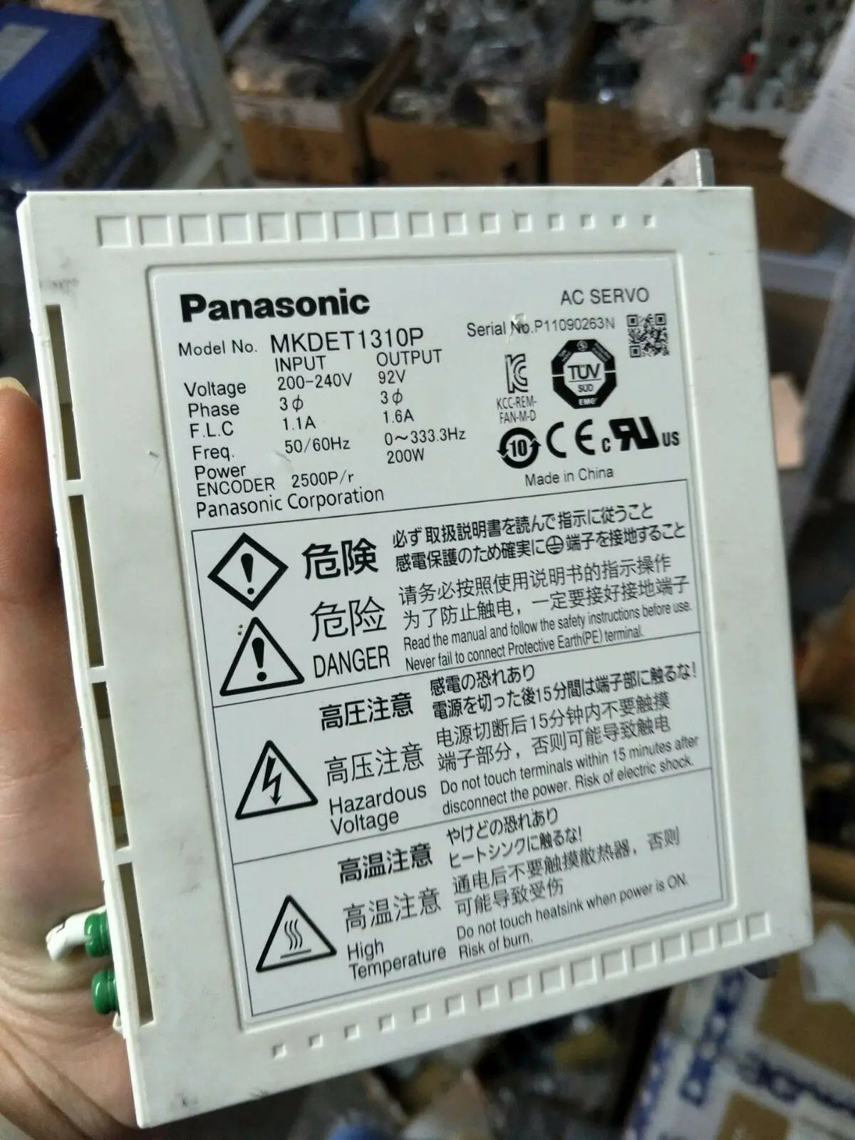 MKDET1310P 200V AC Servo Drive Tested Panasonic Used