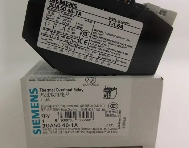 3UA5040-1A 1-1.6A 3UA50 40-1A New SIEMENS Thermal Overload Relay free shipping