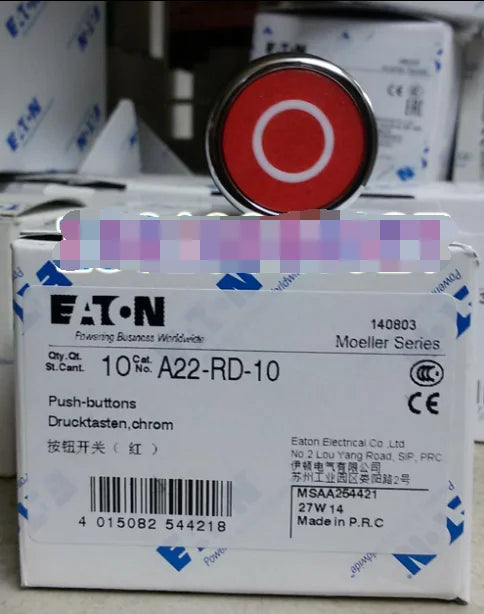1PC  NEW   EATON  MOELLER  A22-RD-10   free shipping