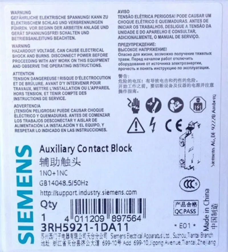 New Siemens 3RH5921-1DA11 free shipping