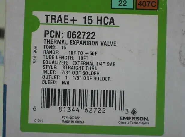 New EMERSON TRAE15HCA Expansion valve free shipping
