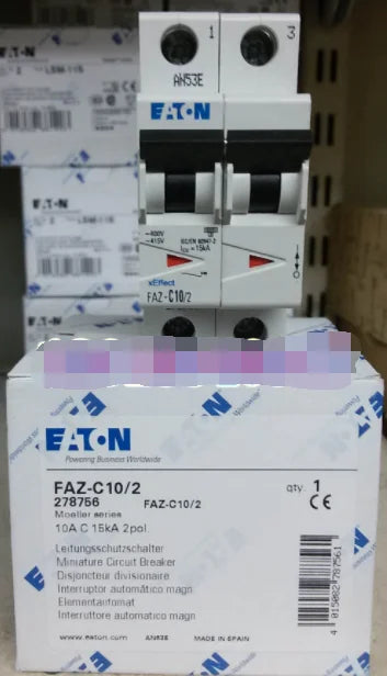 1PC NEW EATON MOELLER FAZ-C10/2 10A 2P free shipping