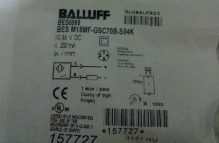 M18MF-GSC70B-S04K 1pc NEW Balluff BES Proximity switch