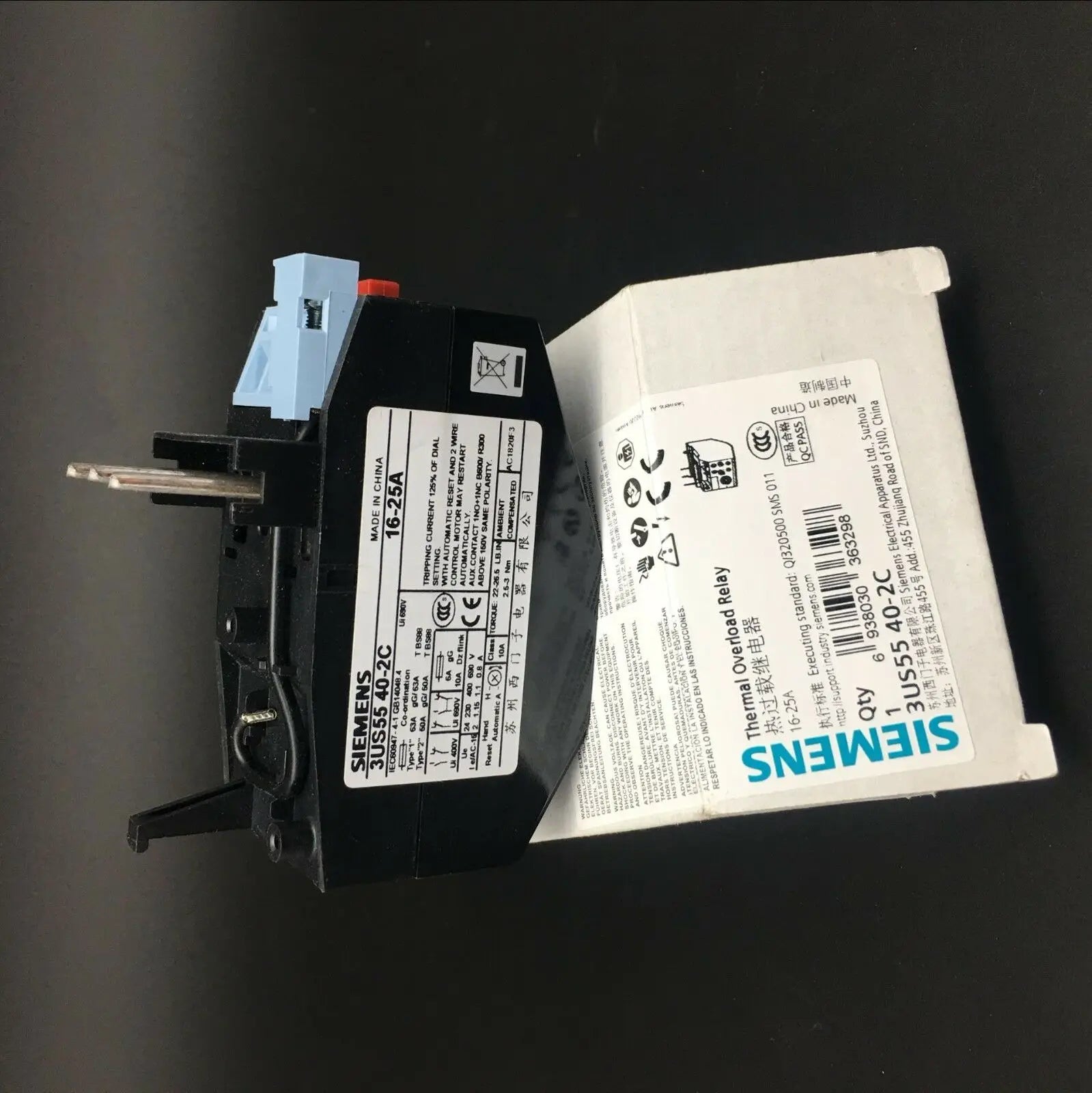1pc      Siemens  3US5540-2C  16-25A  Thermal relay   free shipping