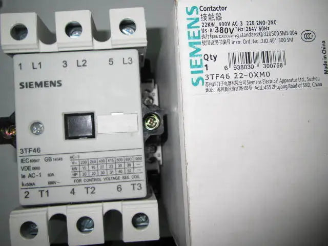 New SIEMENS 3TF4622-0XM0 AC220V Ac contactor free shipping