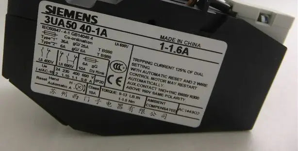 3UA5040-1A 1-1.6A 3UA50 40-1A New SIEMENS Thermal Overload Relay free shipping