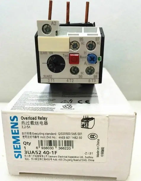 3UA5240-1F 3.2-5A 3UA52 40-1F New SIEMENS Thermal Overload Relay free shipping