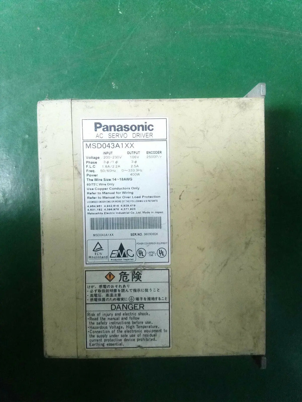 MSD043A1XX servo drives Panasonic Used