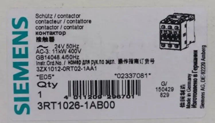 New Siemens 3RT1026-1AB00 contactor free shipping