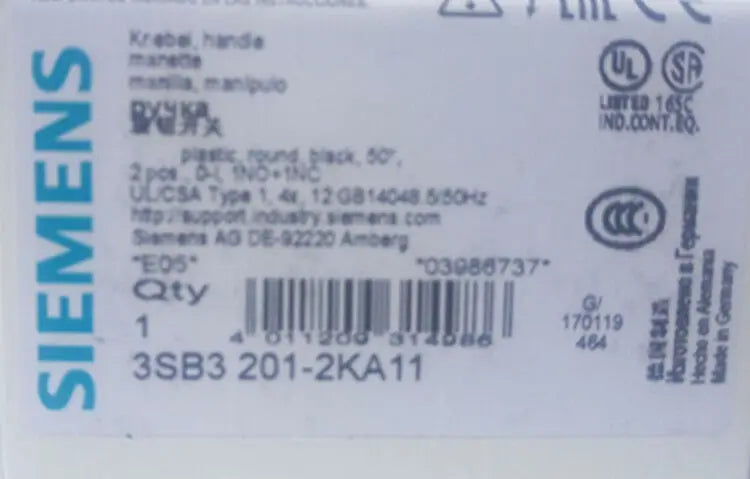 1PC  NEW   SIEMENS   3SB3201-2KA11    free shipping