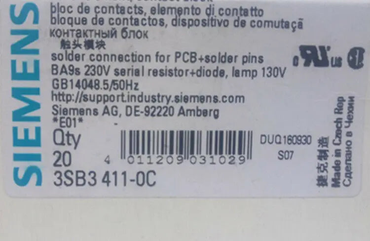 1PC  NEW   SIEMENS   3SB3411-0C   free shipping