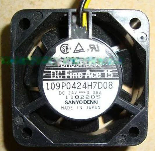 1pc new fan 109P0424H7D08 SANYO 24V 0.08A 40*40*15MM freeship