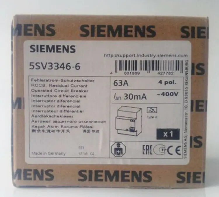 1PC  NEW   SIEMENS   5SV3346-6  63A  free shipping