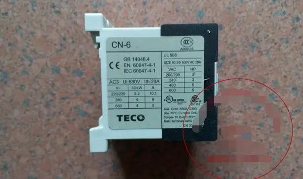 1pcs New in box TECO CN-6 CN6 220VAC Magnetic Contactors free shipping