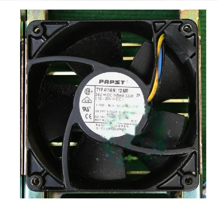 1pc new fan 4114N/12MR PAPST 24V 250MA 6W 120*120*38 3 freeship