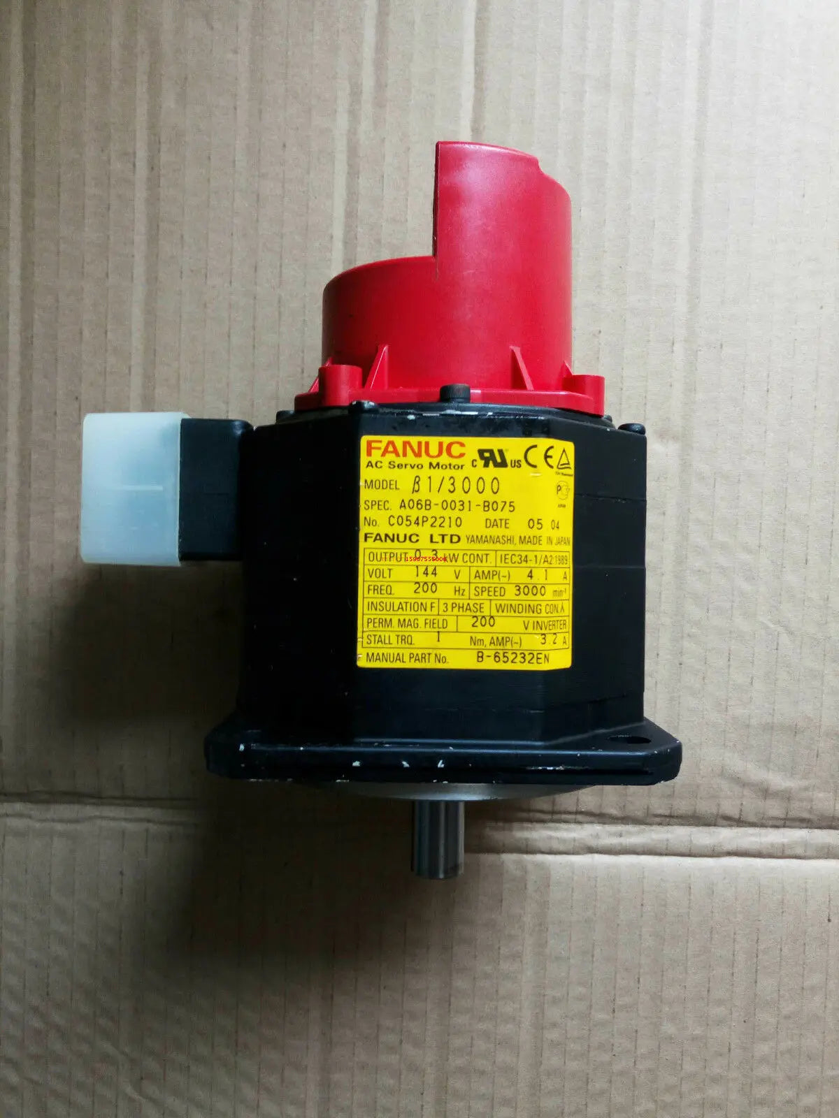 USED Fanuc AC Servo Motor A06B-0031-B075 0.3KW Tested