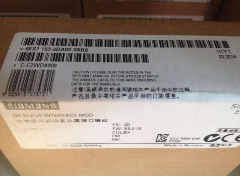 6ES7 153-2BA10-0XB0 6ES7153-2BA10-0XB0 1PC NEW Siemens free shipping