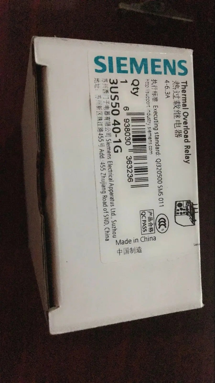 1pc      Siemens  3US5040-1G  4-6.3A    Thermal  relay   free shipping