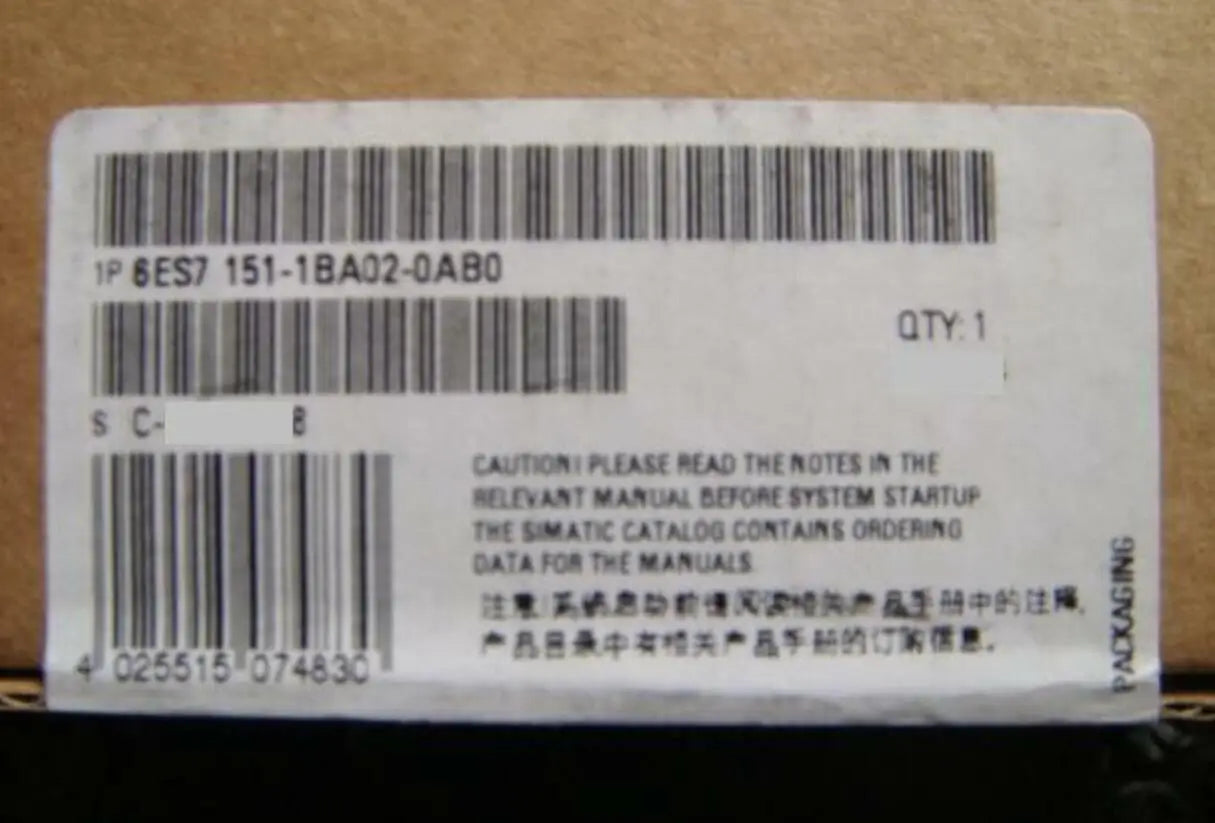 6ES7 151-1BA02-0AB0 6ES7151-1BA02-0AB0 Siemens NEW