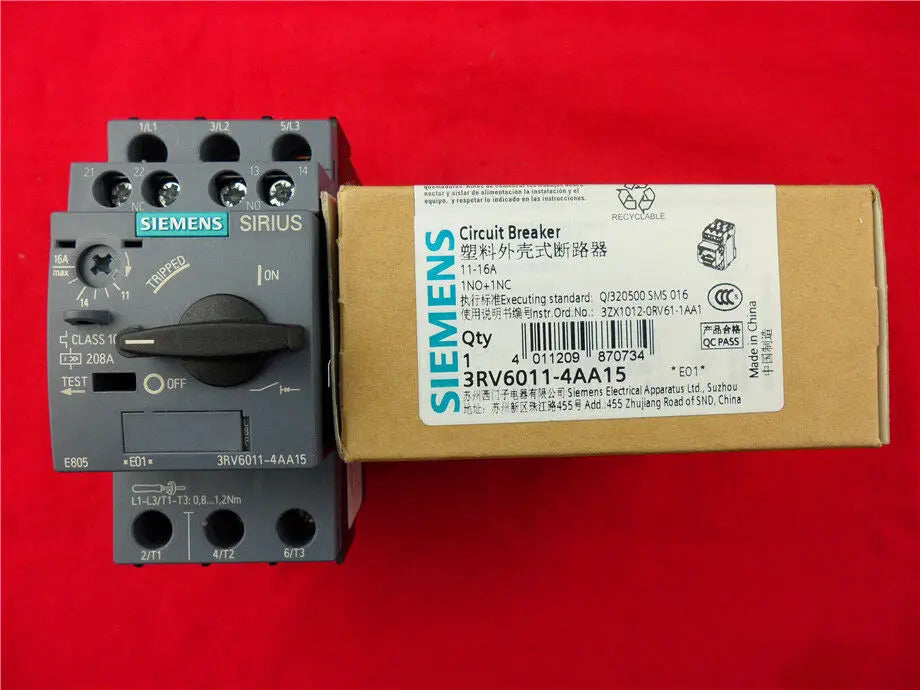1pc      Siemens  3RV6011-4AA15  11-16A  circuit breaker  free shipping