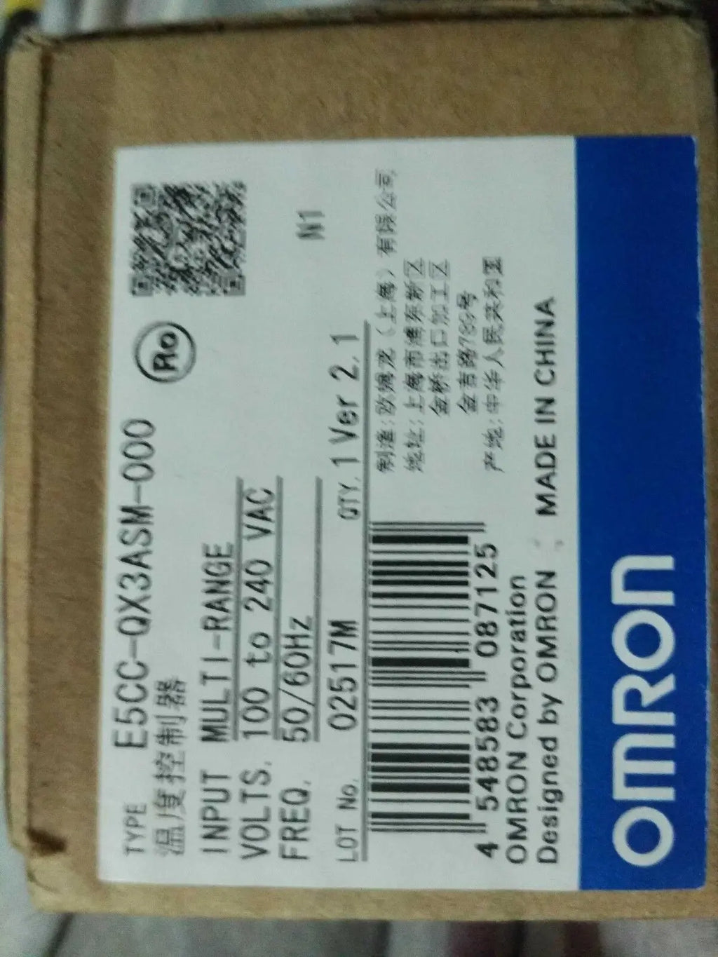 New  Omron E5CC-QX3ASM-000  thermostat  free shipping