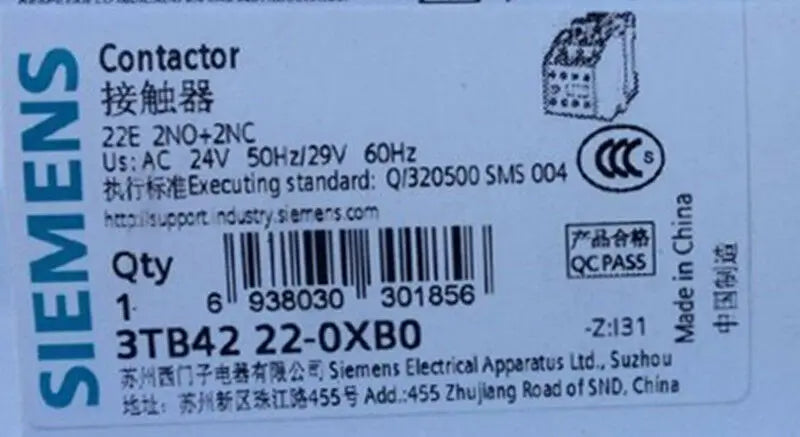 1PC  NEW   SIEMENS   3TB4222-0XB0  24V   free shipping