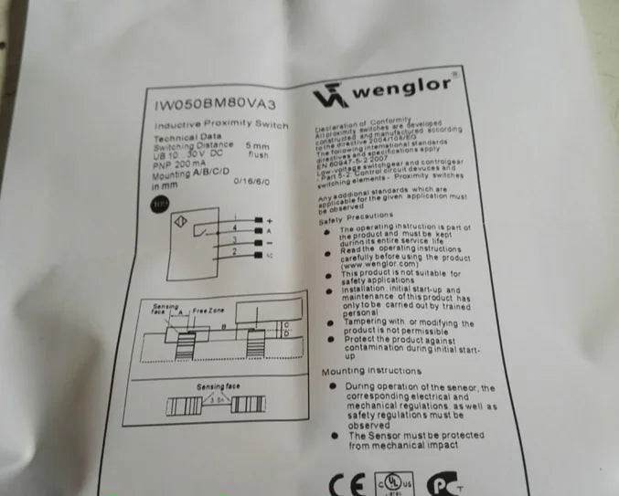 IW050BM80VA3 1PC NEW Wenglor Proximity Switch Sensor free ship