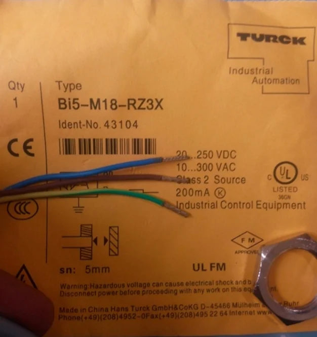 BI5-M18-RZ3X BI5M18RZ3X 1PC New Turck Proximity Sensor free shipping