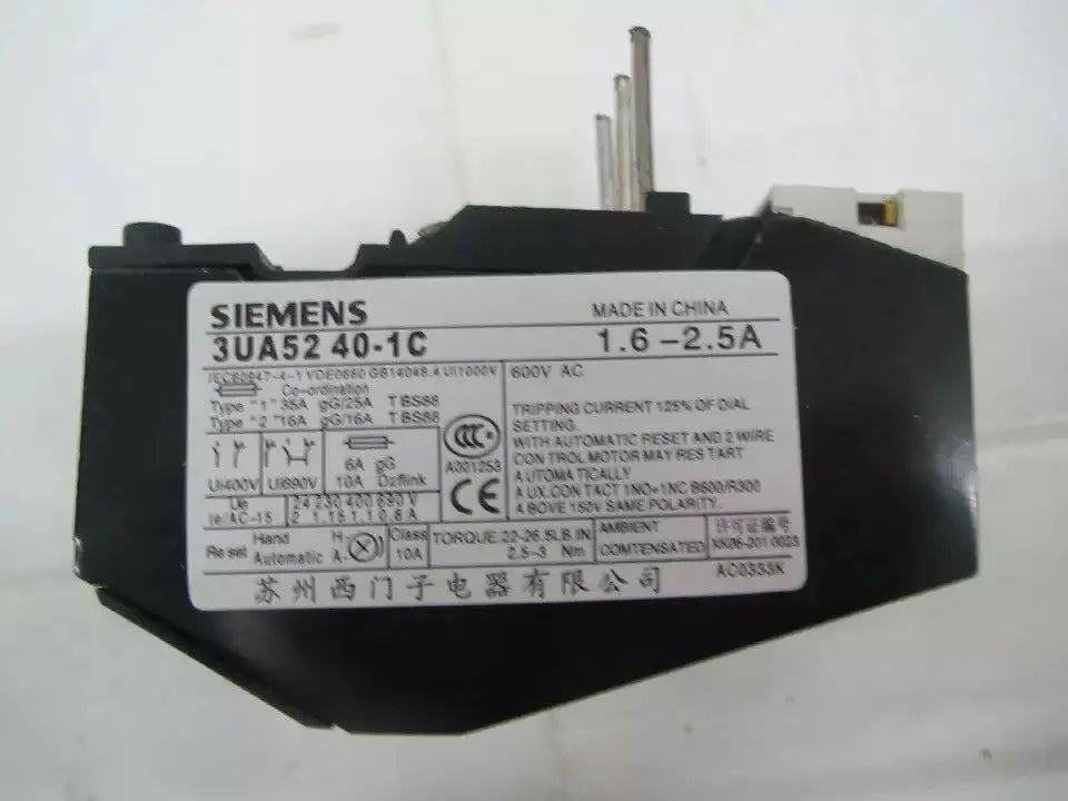 New Siemens 3UA5240-1C 1.6-2.5A Thermal overload relay free shipping