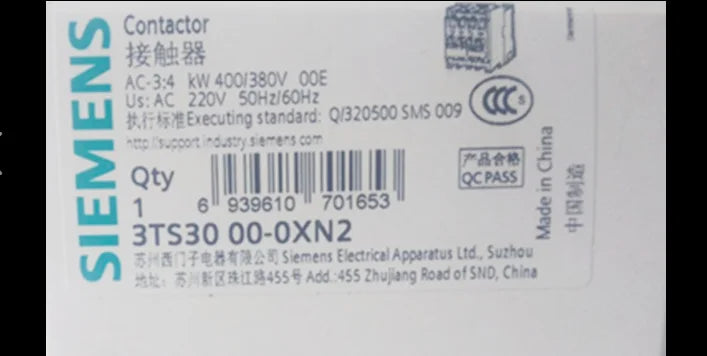 1PC  NEW   SIEMENS   3TS3000-0XN2  220v   free shipping