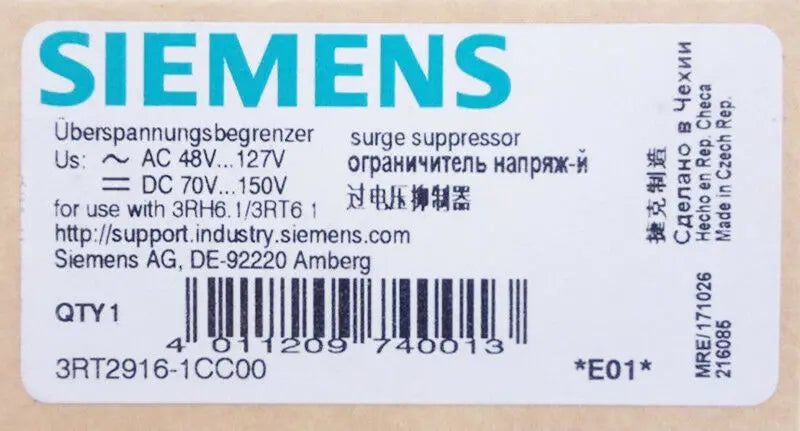1PC  NEW   SIEMENS   3RT2916-1CC00    free shipping