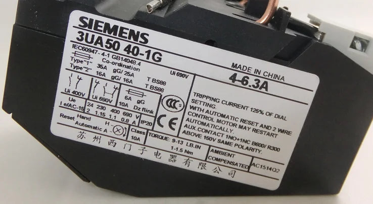 1pc      Siemens  3UA5040-1G  4-6.3A  Thermal  relay  free shipping