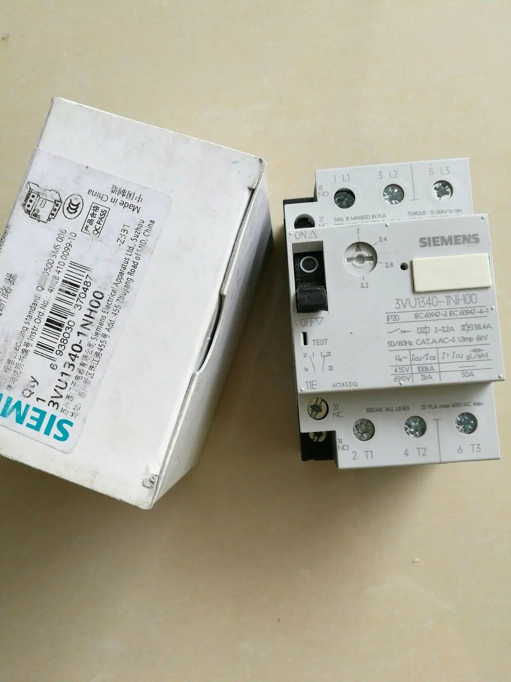 1pc      Siemens  3VU1340-1NH00  2-3.2A   circuit  breaker   free shipping