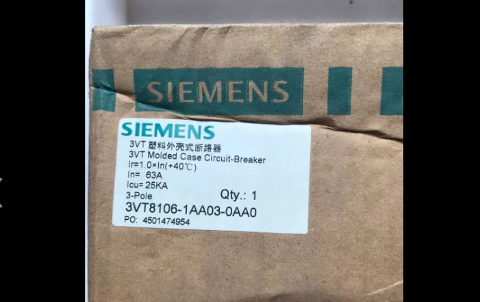 1pc      Siemens   3VT8106-1AA03-0AA0  3P 63A  circuit  breaker  free shipping