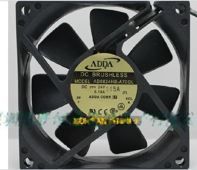 1pc new fan AD0824HB-A70GL DC24V 0.16A ADDA 80*80*25MM freeship