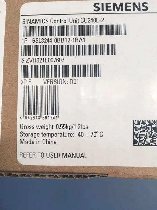 6SL3244-0BB12-1BA1 6SL3 244-0BB12-1BA1 Sinamics Control Unit Siemens NEW