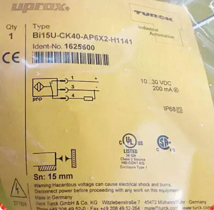 BI15-CK40-AP6X2-H1141 1PC New Turck Proximity Switch free ship