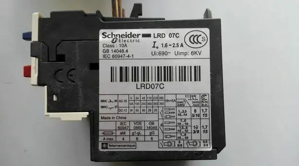 1pc LR-D07C LRD07C 1.6-2.5A New Schneider Contactor free shipping