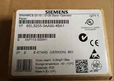 6SL3255-0AA00-4BA1 6SL3 255-0AA00-4BA1 1PC NEW SIEMENS free shipping