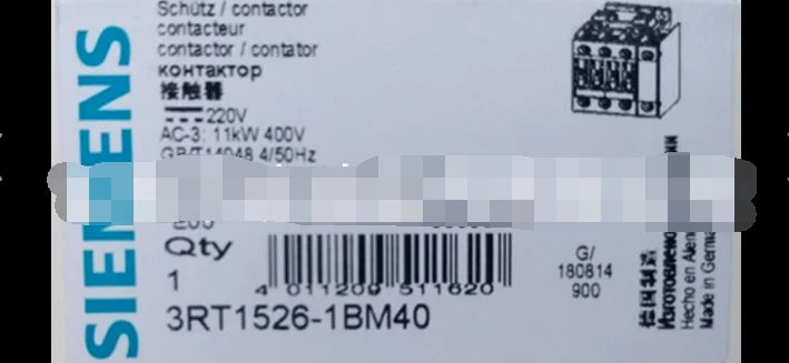 1PC  NEW   SIEMENS   3RT1526-1BM40  DC220V  free shipping