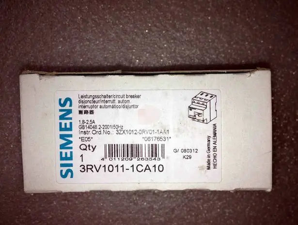 3RV1011-1CA10 3RV10 11-1CA10 1.8-2.5A New Siemens Circuit Breaker free shipping