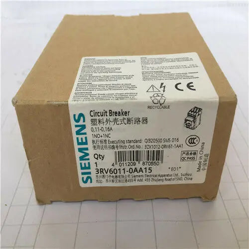 1pc     Siemens  3RV6011-0AA15   0.11-0.16A   circuit  breaker  free shipping