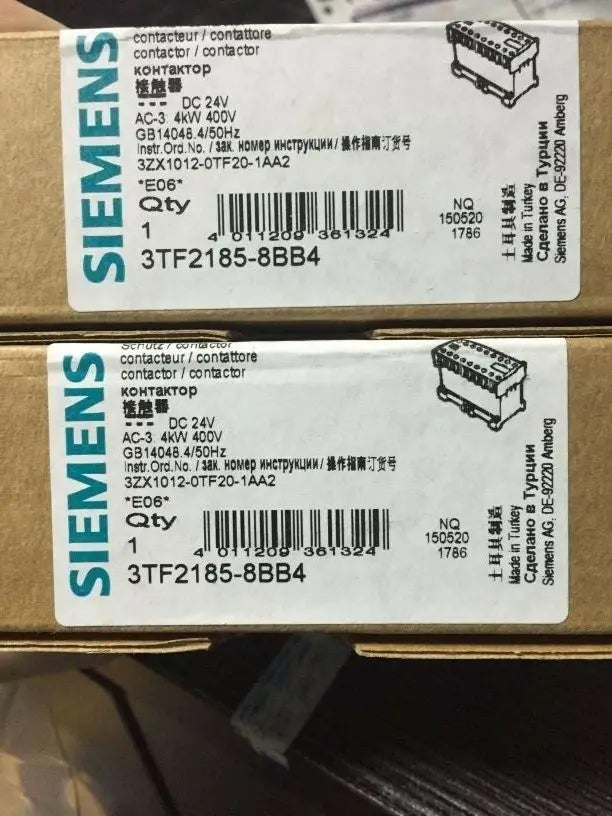 New Siemens 3TF2185-8BB4 Contactor free shipping
