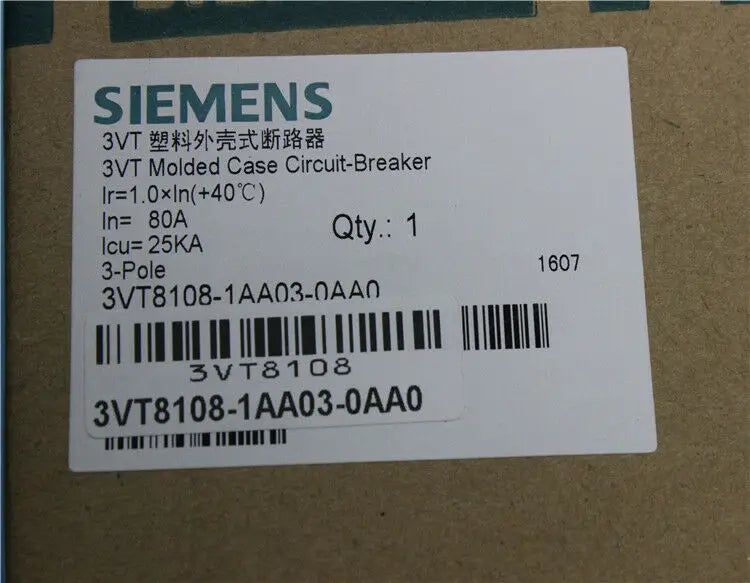1pc      Siemens  3VT8108-1AA03-0AA0  3P  80A   circuit breaker  free shipping