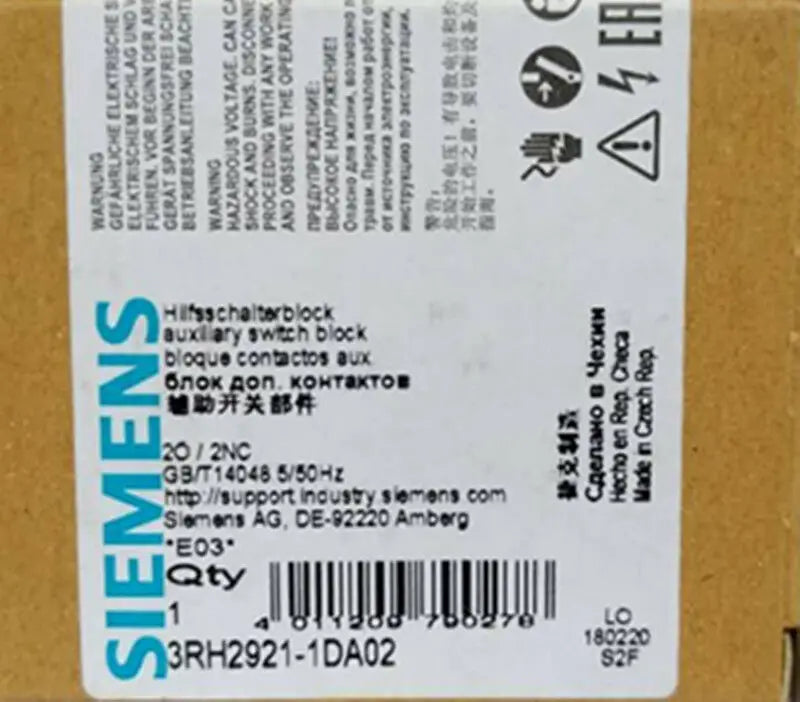 1PC  NEW   SIEMENS   3RH2921-1DA02    free shipping
